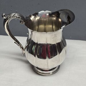 Vintage Jack Shepard Sheffield Silver Co Pitcher 3505 plate USA ice guard 7.25"